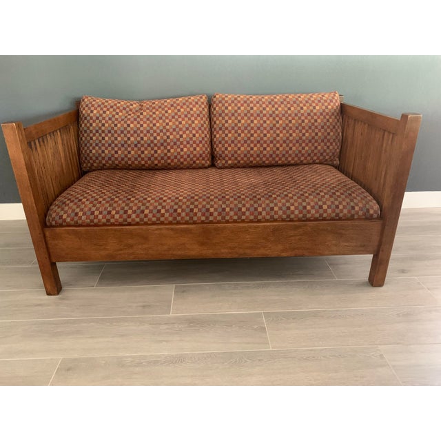 Stickley Mission Collection Oak Spindle Loveseat Chairish