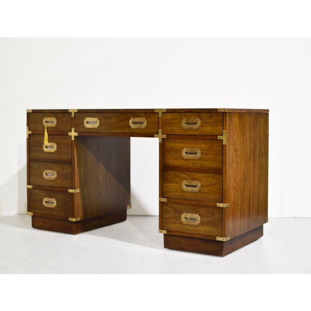 Bernhardt Mid Century Campaign Desk by Bernhardt Furniture For Sale - Image 4 of 15