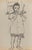 Mino Maccari, Figure, Charcoal Drawing, 1932 For Sale