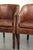 2000 - 2009 English Cognac Cowhide Leather Occasional Chairs, Set of 2 For Sale - Image 5 of 14