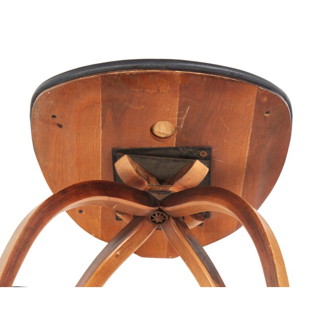 1960s Norman Cherner for Plycraft -Set of 3 Molded Plywood Swivel Bar Stools, 1960s Mid-Century Modern For Sale - Image 5 of 12