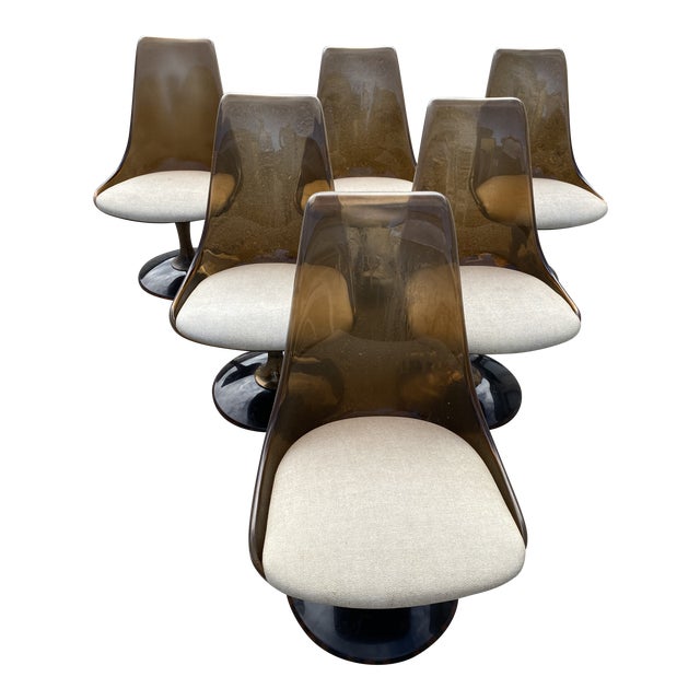 MidCentury Chromecraft Tulip Swivel Dining Chairs Set of 6 Chairish
