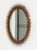 Brown Mid-Century Oval Rattan and Bamboo Wall Mirror in the style of Franco Albini, Italy, 1960s For Sale - Image 8 of 10