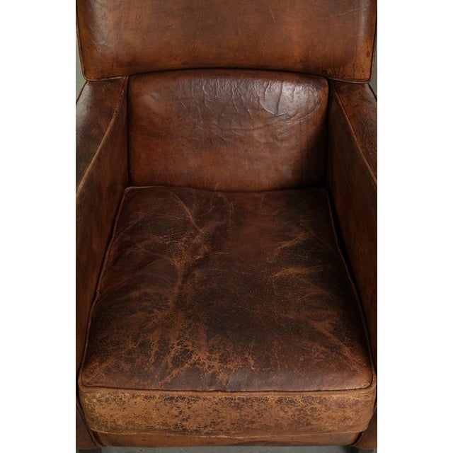 Vintage Industrial Sheepskin Lounge Chairs, Set of 2 For Sale - Image 6 of 14