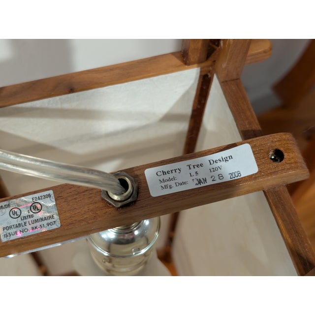 Vintage Japanese Shoji Screen Table Desk Lamp - a Pair For Sale - Image 12 of 12