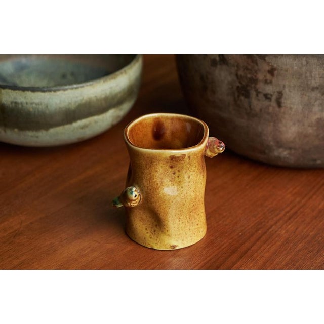 1950s Mid-Century Studio Pottery Vase with Birds, 1960s For Sale - Image 5 of 8