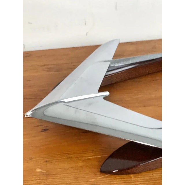 Silver Mid 20th Century Art Moderne Airplane Sculpture, 1950s For Sale - Image 8 of 13