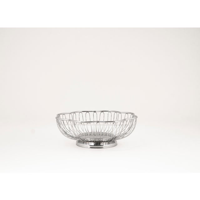 Mid-Century Modern Chrome Wire Basket, 1950s For Sale - Image 6 of 9