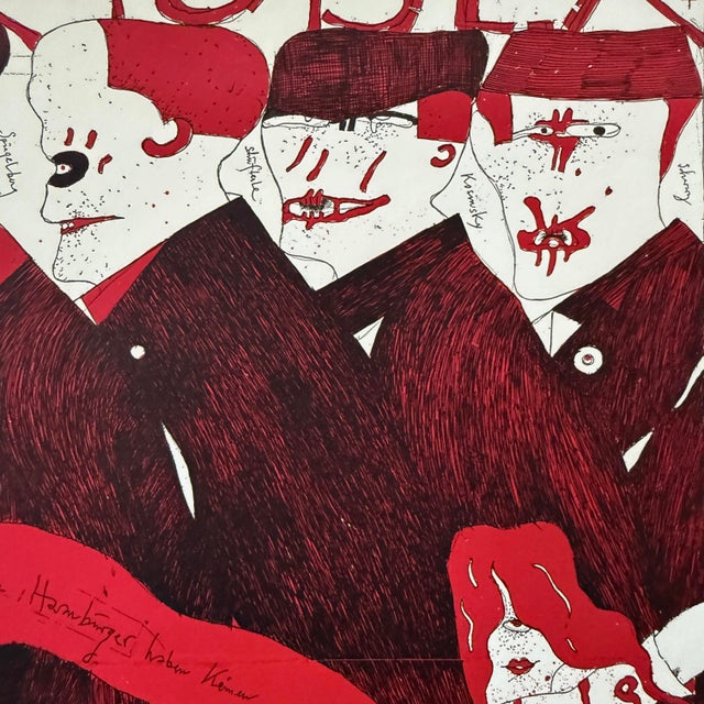 1970s Horst Janssen - ‘Die Raüber’ Expressionist Lithograph, Signed (1968) For Sale - Image 5 of 7