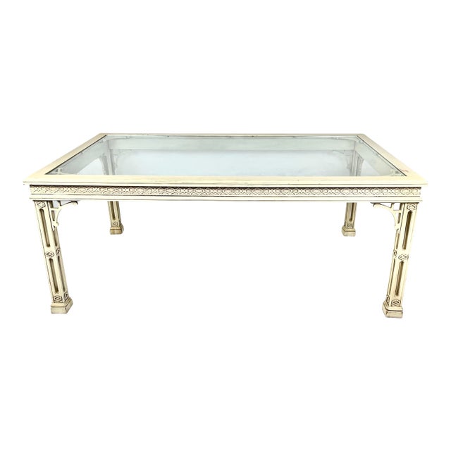 Vintage Fretwork Dining Table For Sale