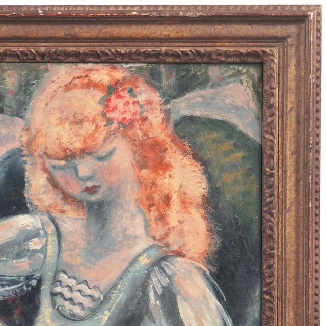 Gray 'Story Time' by Nura Ulreich, 1928, Paris, Salon D'Automne, New York, Art Students League, Corcoran, Pennsylvania Academy of Fine Arts, Art Deco For Sale - Image 8 of 12