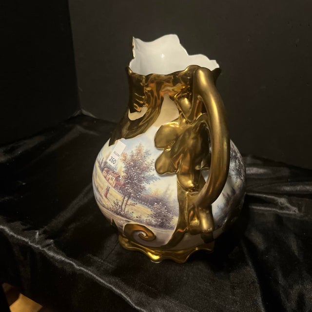 18th-Century European Porcelain Guilt Picture With Rococo Influences. For Sale - Image 4 of 6