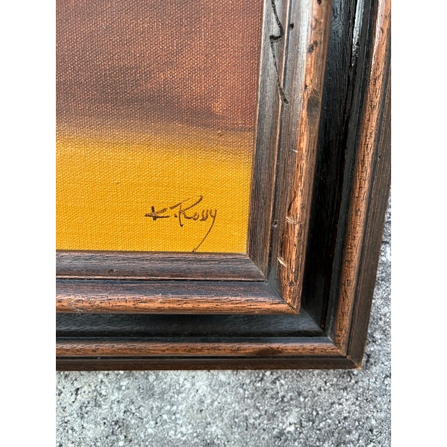 Vintage Floral Arrangement, Original Oil Painting on Canvas, Framed and Signed by the Artist. Circa 1960s For Sale In Miami - Image 6 of 15