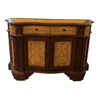 French Style Gold Painted Serpentine Demi Cabinet For Sale