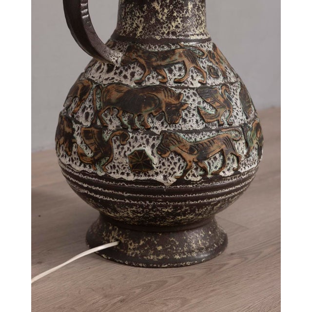 Gray Vintage Ceramic Floor Lamp, West Germany, 1960s For Sale - Image 8 of 13