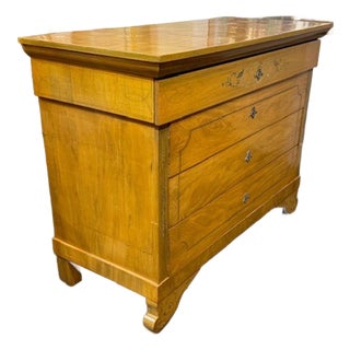 French Charles X Commode With Silver Inlay For Sale