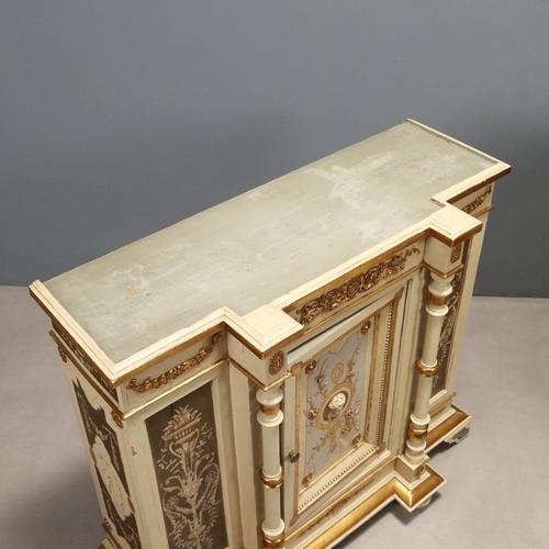 Antique Cupboards in Lacquered Carved Fir, Italy, 19th Century, Set of 2 For Sale - Image 12 of 15