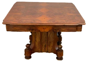Art Deco Walnut Dining Table, 1930s
