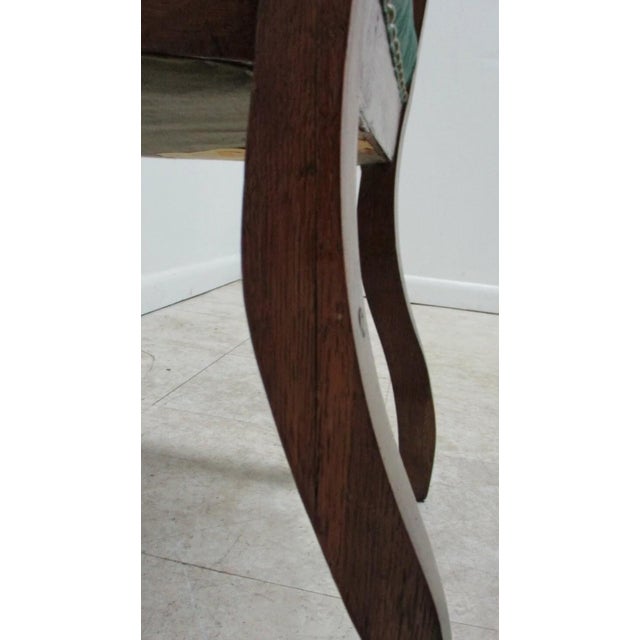 Antique Victorian Throne Chair Carved Oak Church Chapel Masonic For Sale - Image 9 of 13