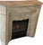 Metal Antique French Louis XV Style Cast Iron Fireplace Mantel With Rocaille Cartouche, Painted Faux-Stone Finish For Sale - Image 7 of 9