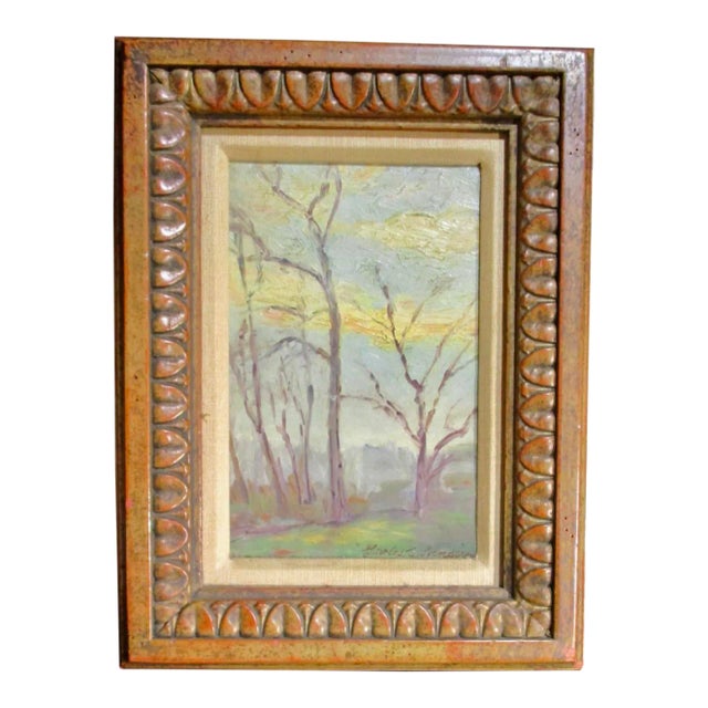 Winter Scene by Charles Svendsen 50s' For Sale