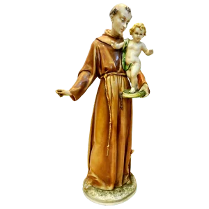 Antonia Borsato Porcelain Saint Anthony Figurine