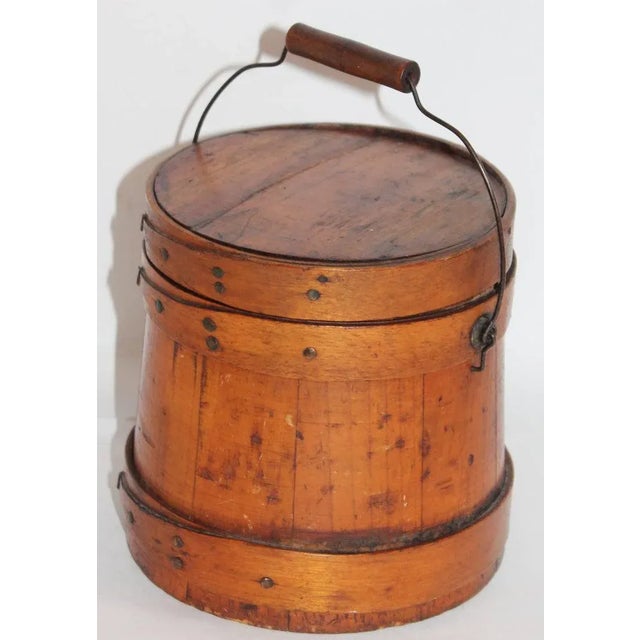 Metal 19th Century Shaker Style Sugar Bucket From New England For Sale - Image 7 of 9