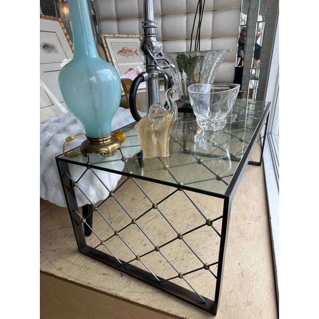Silver Carole Gratale Coffee Table After Jean Royere Eiffel For Sale - Image 8 of 9