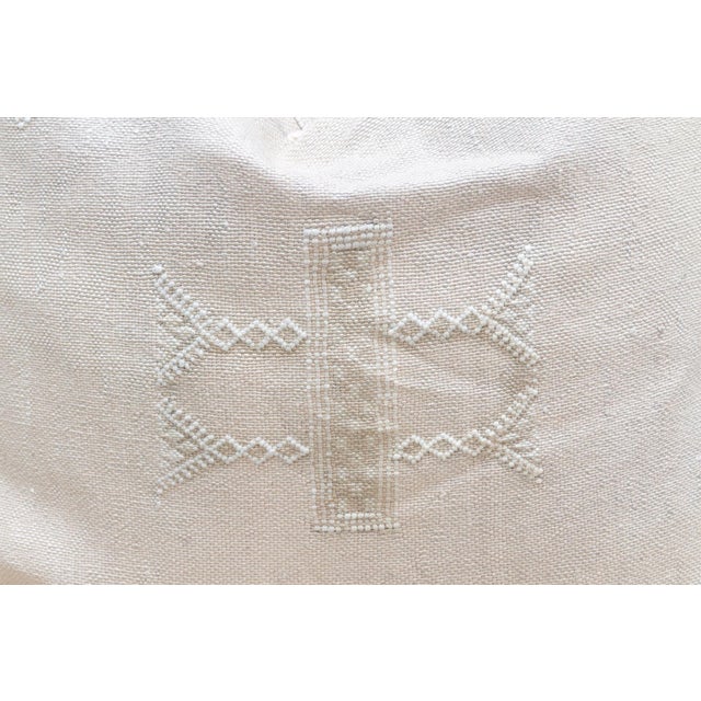 White Souk Large Silk Rug Pillow For Sale - Image 4 of 8