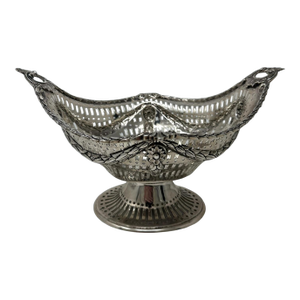Antique Sterling Silver Fruit Sweetmeat Dish Centerpiece English 1898 12.9 Ozs