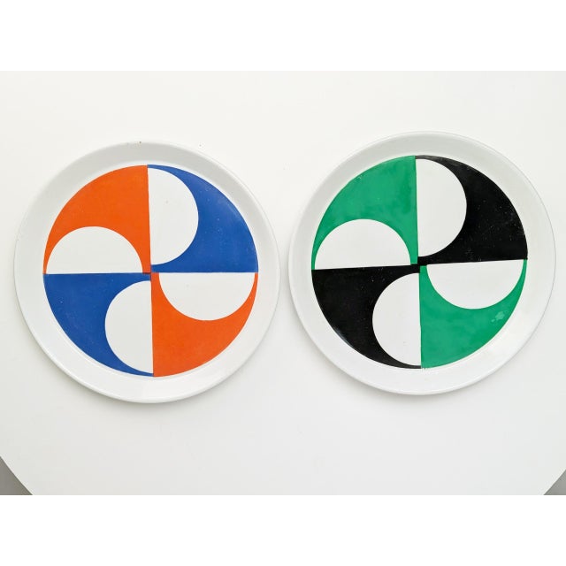Ceramic Plates by Gio Ponti for Franco Pozzi, 1960s, Set of 2 For Sale - Image 11 of 17