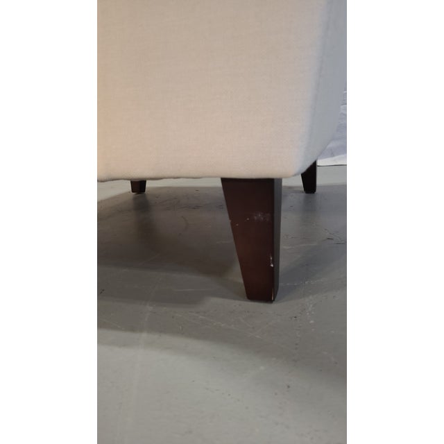 Late 20th Century White Armless Accent Chair For Sale In Seattle - Image 6 of 6