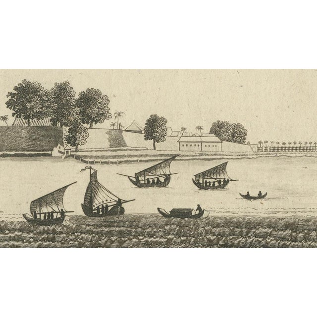 Antique View of Batavia Port Jakarta, 1778 For Sale - Image 6 of 9