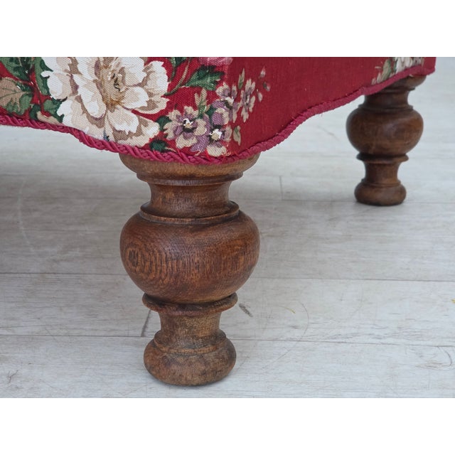 Vintage Danish Lounge Chair in Furniture Cotton Fabric, 1930s For Sale - Image 4 of 18