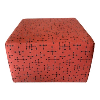 1940s Vintage Eames Fabric Ottoman For Sale