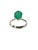 Retro 18 K White Gold Emerald One Stone Ring Size 5 For Sale - Image 10 of 10