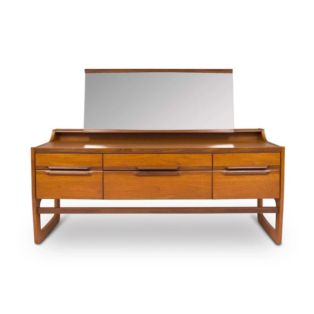 Vintage Mid-Century G-Plan Lowboy Dresser With Vanity For Sale - Image 12 of 12