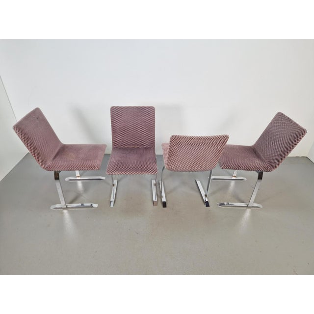 Mid-Century Modern Vintage Onda Chairs by Giovanni Offredi for Saporiti, Italy, 1970s, Set of 4 For Sale - Image 3 of 13