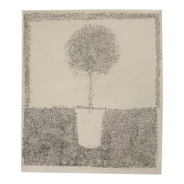 1965 Gregory Masurovsky Topiary Etching For Sale