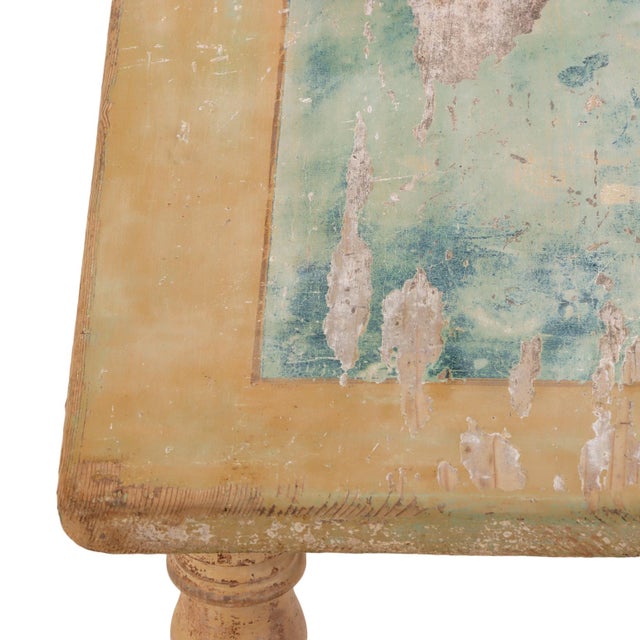 Wood Rare French Painted Pine Farm Table, 19th C. For Sale - Image 7 of 7