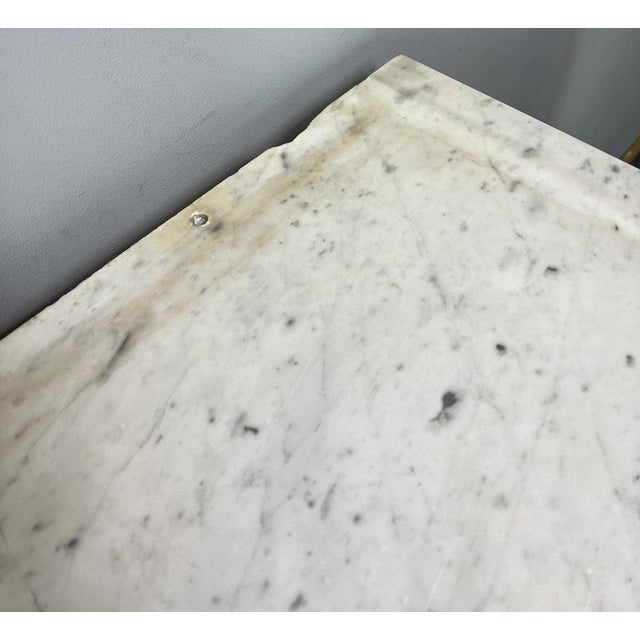 Antique French Style Carved Oak Chest of Drawers with Marble Top For Sale - Image 16 of 18