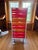 Authentic 1970s Space Age tallboy dresser by Giovanni Maur for Treco. Features original molded plastic drawers in bold red...