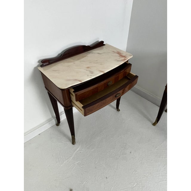 Mid-Century Modern Mid-Century Modern Italian Nightstands, 1950s, Set of 2 For Sale - Image 3 of 14