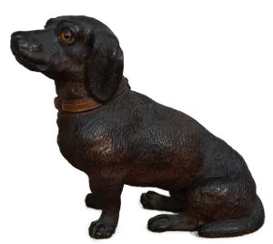Austrian Terracotta Dachshund Figure, Late 19th Century