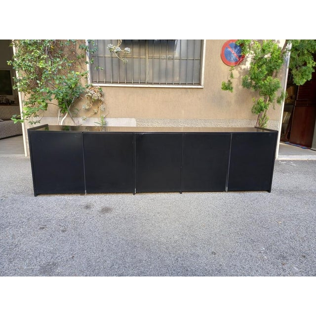 Sideboard in Black Lacquer by Marco Zanuso for Elam, 1970s For Sale - Image 10 of 10