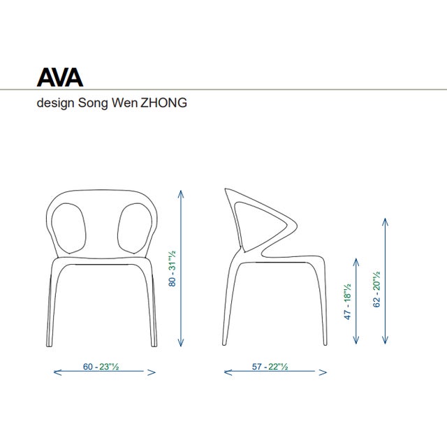 Roche Bobois “Less Is More” Glass & Concrete Dining Table W/ 6 Cédric Ragot Stiletto Chairs + 2 Ava Armchairs by Song Wen Zhong For Sale - Image 10 of 11