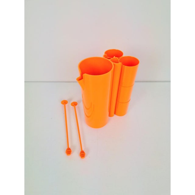 Vintage French Juice Service by Jean-Pierre Vitrac for Déposé France, 1970s, Set of 9 For Sale - Image 10 of 10