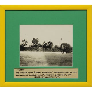 The Water Jump "Green Mountain" B&w C1928 Photo For Sale