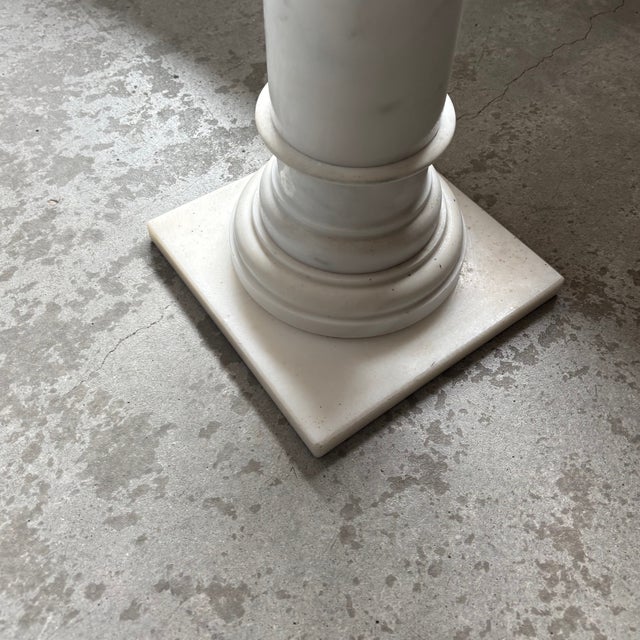 Column in White Marble For Sale - Image 5 of 7