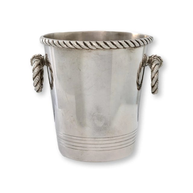 Early 20th Century Habis Lebanese Silverplate Ice Bucket For Sale - Image 5 of 5